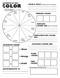 Color Theory Review Sheet Made For Studio In Art Revised From Http Pinterest Com Pin 118782508893259117 Art Worksheets School Art Projects Elements Of Art
