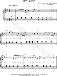 The Beatles Hey Jude Sheet Music Easy Piano In F Major Transposable Download Print Sku Mn0053728
