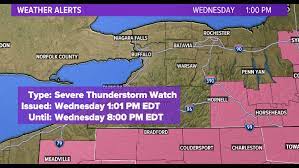 Severe thunderstorm watch has been issued for counties just outside of our viewing but for locations closer to the coast until 7pm. Severe Thunderstorm Watch Issued For Mckean Potter Counties Wgrz Com