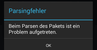 Nov 08, 2020 · i am trying to download the framework download and it says there was a problem parsing the package so i can't go on until. Losung Beim Parsen Des Pakets Ist Ein Problem Aufgetreten Android