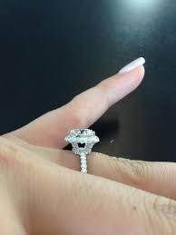 I M Engaged My 2 Ct Harry Winston Inspired Round Cushion Halo Weddingbee Small Engagement Rings Engagement Ring Buying Guide Traditional Engagement Rings