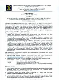 Check spelling or type a new query. Hasil Integrasi Nilai Skd Dan Skb Tingkat S1 D3 Seleksi Cpns Tahun 2017