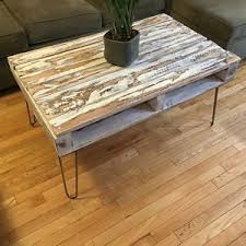 Find all variants of coffee table to dining table available at discounted prices and offers. Recycled Solid Wood White Washed Coffee Table On Hairpin Legs Coffee Tables Ottawa Kijiji