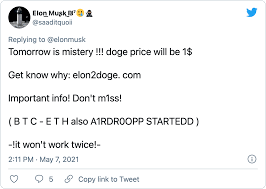 Bitcoin and crypto analyst, timothy peterson of cane island alternative advisors, estimates that 25% of bitcoin users have fled the network since tesla stopped accepting btc for car payments. Elon Musk And Snl Scammers Steal Over 10 Million In Fake Bitcoin Ethereum And Dogecoin Crypto Giveaways Blog Tenable