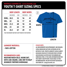Ironville Size Charts Gym Apparel Measurments Ironville