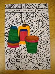 Garfield Art Rocks 3rd Grade Still Life Can Be Adapted To Any Subject Very Fun Elementary Art Projects Classroom Art Projects Elementary Art Lesson Plans