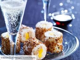 Recette Makis Foie Gras Mangue Ingredients 4 Personnes 150 G De Riz Special Sushis 100 G De Foie Gras Cuit Mangu Recette Aperitif Recette Recette Maki