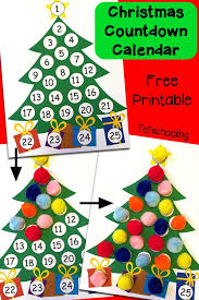 Christmas Countdown Printable Advent Calendar Christmas Tree Advent Calendar Christmas Countdown Calendar Christmas Countdown Printable