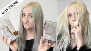 Prevent hair from turning green after a day of swimming or get the green out of your hair if it's already changed color. Patchy Green To Beautiful Blonde Youtube