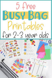 5 Free Busy Bag Printable Activities For Toddlers Educational Worksheets Preschool Learning Activities Fun Activities For Toddlers Toddler Activities Daycare