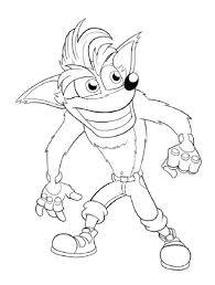 Crash bandicoot is a fun video game for playstation. Cool Crash Bandicoot Coloring Page Free Printable Coloring Pages For Kids