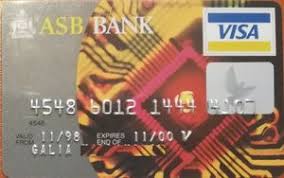 It provides a range of financial services including retail. Bank Card Asb Bank Asb Bank New Zealand Col Nz Vi 0016