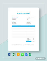 Download 3 Contractor Invoice Templates Pdf Word