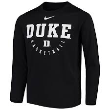 Black And Blue Nike Shirt Youth Nike Black Duke Blue Devils Basketball Long Sleeve Performance Shooting Shirt Boy S Size Yth Large Duk Black Duke Shirts Black Nikes Mens Tops