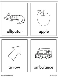 Letter A Words And Pictures Printable Cards Alligator Apple Arrow Ambulance Letter A Words Alphabet Word Wall Cards Word Wall Cards