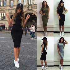 Women Bandage Bodycon Slim Evening Party Cocktail Pencil Mini Dress Us Stock Ladies Mini Dresses Summer Style Casual Fashion
