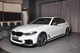 Seen In Abu Dhabi Bmw M550i Xdrive Is Decked Out With M Performance Body Kit Brown Leather Interior Autospies Auto News