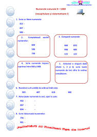 Numerele Naturale De La 0 La 1000 Worksheet