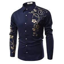 New Men S Shirt Bottoming Shirt Fashion Pattern Slim Shirt Camisa Skjorta Wish Men Floral Shirt Long Sleeve Shirt Men Mens Shirt Dress
