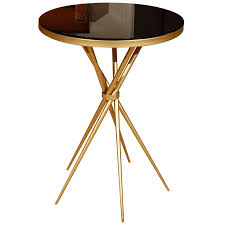 Brass And Black Glass Hollywood Regency Side Table 1stdibs Com Art Deco Living Room Furniture Black Glass Side Table Side Table