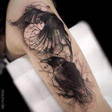 Reh Tattoo Raven Tattoo Crow Tattoo Black Crow Tattoos