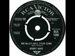 Bobby Bare 500 Miles Away From Home Country Music Songs Old Country Music Pop Songs