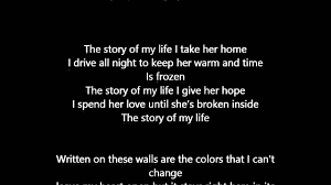 Story of my life and i went down my old neighborhood the faces have all changed there's no one left to talk to and the pool hall i loved as a kid is now a seven eleven i went downtown to look for a job i had no training, no experience to speak of. One Direction Story Of My Life Lyrics Cover Acoustic Piano Version Remade By 007production Youtube