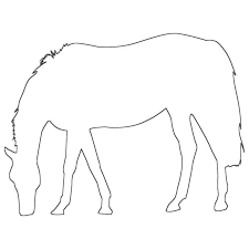 Free cliparts that you can download to you computer and use in your designs. Horse Eating Outline Simple Horse Line Drawing
