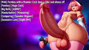 [M4A] Femboy with a Monster of a cock does a Q&A and shows off