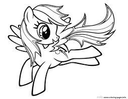 Rainbow template with color words. Rainbow Dash Fly 2 Coloring Pages Printable