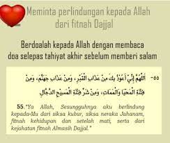 We did not find results for: Doa Mohon Perlindungan Semasa Tahiyat Akhir Daripada Fitnah Dajjal Informasi Santai