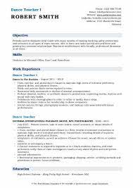 We all want to sing in tune. Dance Teacher Resume Samples Qwikresume