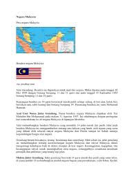 Jalur gemilang adalah sebutan bagi bendera nasional malaysia. Negara Malaysia Docx
