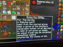 Anybody know how to use the Divine Fox Effigy? : r/MinecraftMod
