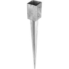 Support A Enfoncer Acier A Enfoncer Gris H 75 X L 9 X P 9 Cm Gris Acier Support