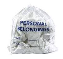 20 x 20 + 3 Clear Drawstring Personal Belongings Bag