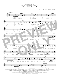 Score concert band music sales. Bryan Adams Everything I Do I Do It For You Sheet Music Notes Chords Easy Piano Download Rock 24283 Pdf