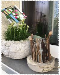 Windlicht Aus Beton Und Schwemmholz Diy Schwemmholz Diy Vase Diy Laternen