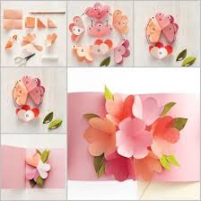 Using colorful paper, outline as many flowers as you had x's on your card. Diy 3d Flower Greeting Card Diy Tutorials