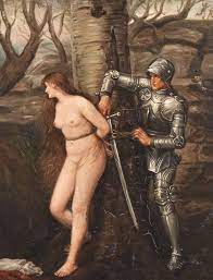 Antique English Oil Painting 'The Knight Errant' Pre-Raphaelite Nude and  Knight For Sale at 1stDibs | pre nudist, pre raphaelite nudes, nude pre
