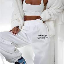 Improve grammar, word choice, and sentence structure in your writing instantly. Feelings Sweatpants S White Cute Casual Outfits Fashion Outfits Trousers Women High Waisted
