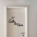Stickers pour porte de salle bain