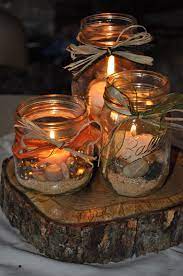 Pin By Teigan Middleton On My Rustic Country Fall Wedding Mason Jar Centerpieces Jar Centerpieces Rustic Wedding Centerpieces