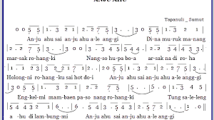 Konon, lagu yang terkesan jenaka ini sebenarnya adalah nasihat dan sindiran bagi penguasa. Not Angka Lagu Anju Ahu Lagu Daerah Tapanuli Not Lagu Angka Pianika