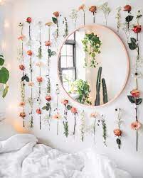 Flower Wall Instagram Caitpoli College Dorm Decorations College Decor Cute Room Decor
