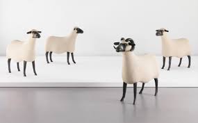Claude lalanne and peter marino at the book signing of the garden of peter marino at moulié fleurs, paris, 2017. Francois Xavier Lalanne Set Of Four Sheep 1996 1999 Phillips
