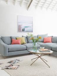 Loaf S Deep And Comfy Even Sided Oscar Corner Sofa In Sea Salt Vintage Linen With Muted Scatter Cus Corner Sofa Living Room Living Room Corner Cosy Living Room