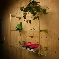 Can a pipe shelf be used in a loft? Industrial Solid Brass Plumbing Pipe Three Level Wall Shelf