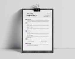 A super clean and minimalist black and white one page cv template, with an optional space for your photo. 15 Clean Minimalist Resume Templates Sleek Design