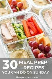 30 Meal Prep Recipes You Can Do On Sunday Sharp Aspirant Recipe Family Meal Prep Lunch Meal Prep Healthy Meal Prep